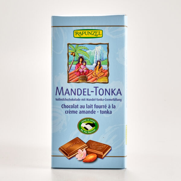 Täispiimašokolaad mandli-tonka kreemiga 100g Rapunzel